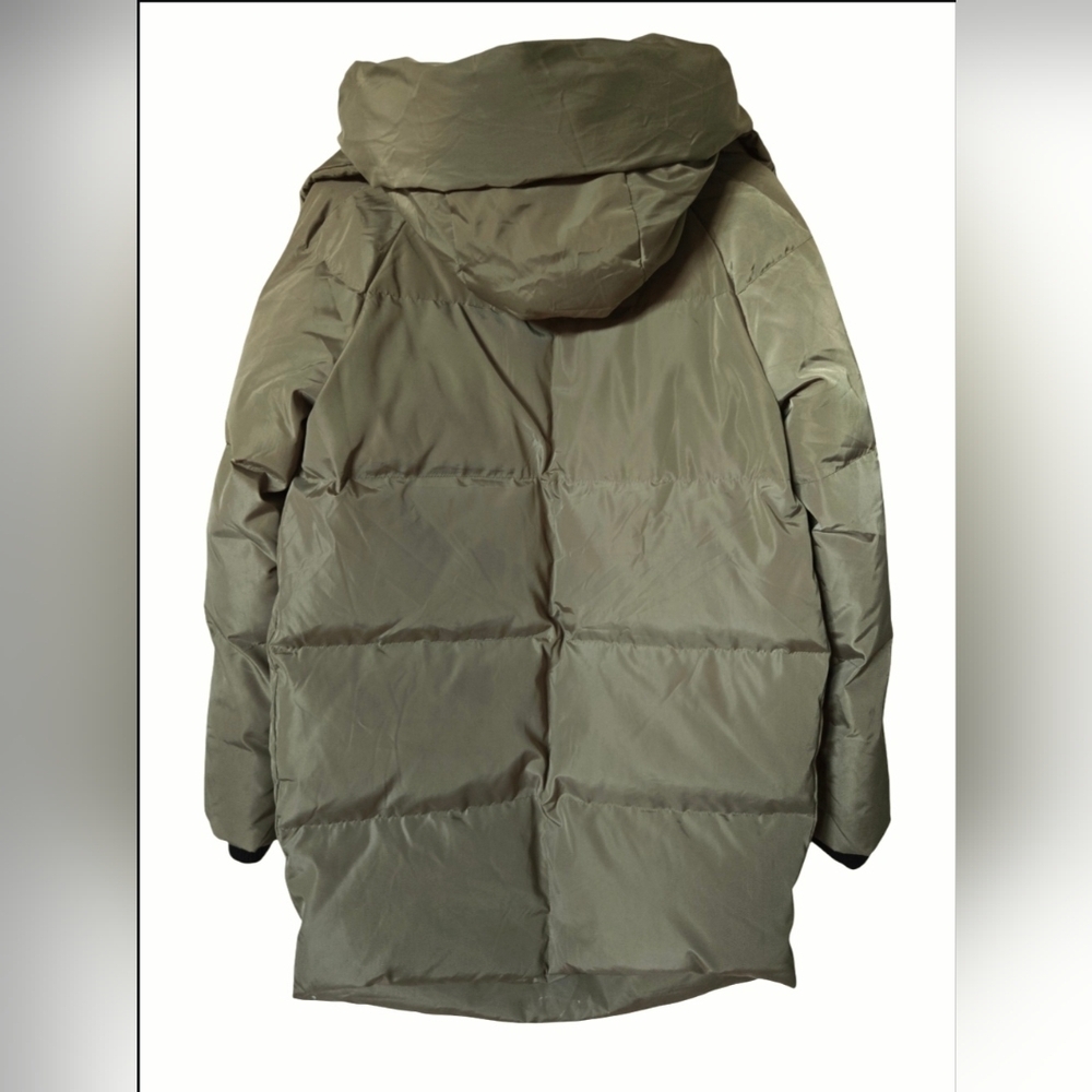 Orolay Womens Front Zip Long Sleeve Down Quilted Hooded Jacket Green Size Small - Picture 6 of 14